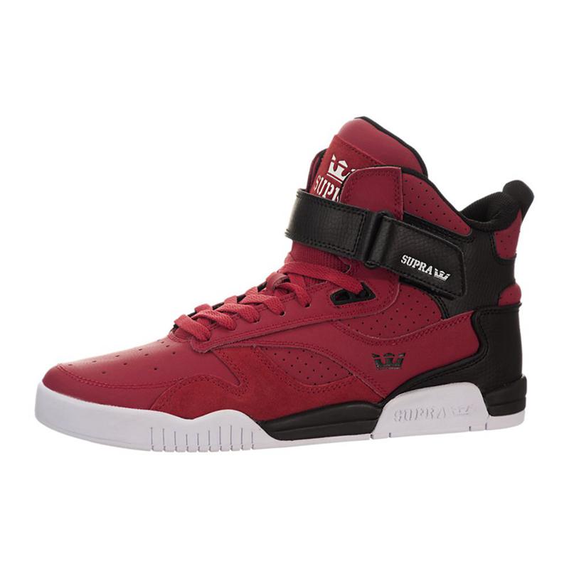 Buty Supra BLEEKER - Sneakersy Wysokie Męskie - Czerwone (QHIA-64879)